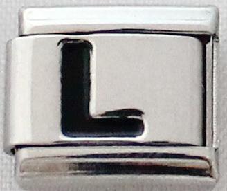 Black Letter L 9mm Charm-Charmed Jewellery