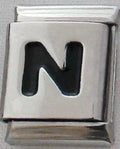 Black Letter N 13mm Charm-Charmed Jewellery