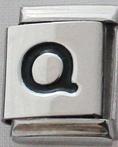 Black Letter Q 13mm Charm-Charmed Jewellery