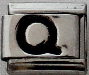 Black Letter Q 9mm Charm-Charmed Jewellery