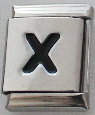 Black Letter X 13mm Charm-Charmed Jewellery
