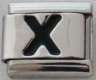 Black Letter X 9mm Charm-Charmed Jewellery