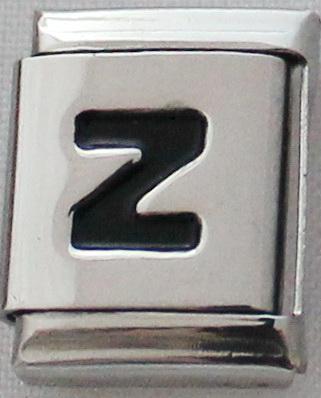 Black Letter Z 13mm Charm-Charmed Jewellery