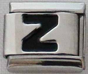 Black Letter Z 9mm Charm-Charmed Jewellery