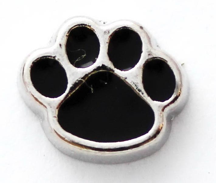 Black Paw Locket Charm-Charmed Jewellery