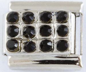 Black Stones 9mm Charm-Charmed Jewellery