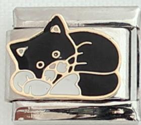 Black and White cat 9mm Charm-Charmed Jewellery
