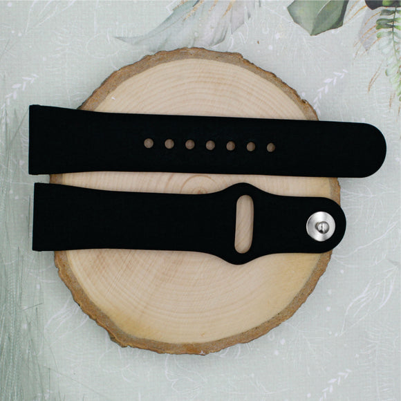 Black Silicone Watch Band (Universal or Apple)