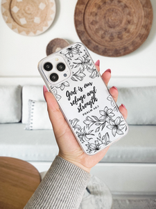 Personalized Black White Flower Cellphone Case