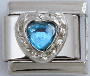 Blue Heart Stone 9mm Charm-Charmed Jewellery
