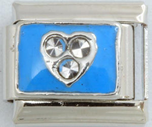 Blue Heart Stones 9mm Charm-Charmed Jewellery