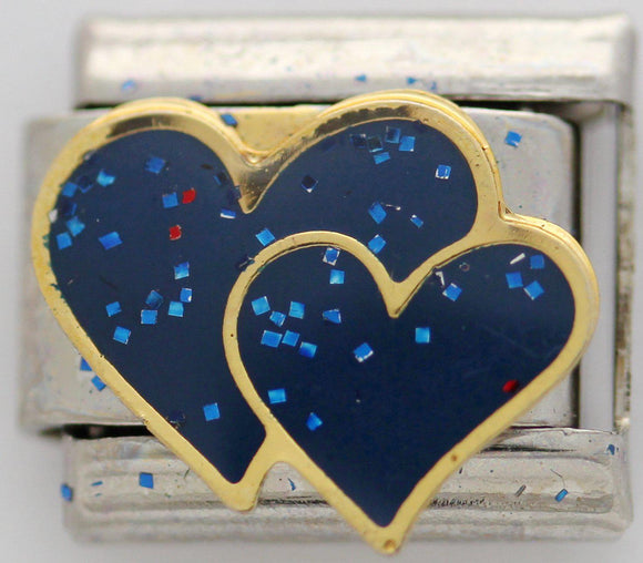 Blue Hearts 9mm Charm-Charmed Jewellery