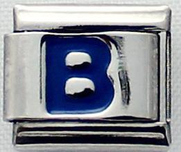 Blue Letter B 9mm Italian Charm-Charmed Jewellery
