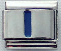Blue Letter I 9mm Italian Charm-Charmed Jewellery