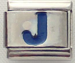 Blue Letter J 9mm Italian Charm-Charmed Jewellery