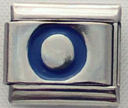 Blue Letter O 9mm Italian Charm-Charmed Jewellery