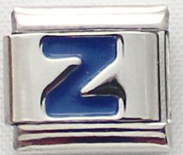 Blue Letter Z 9mm Italian Charm-Charmed Jewellery