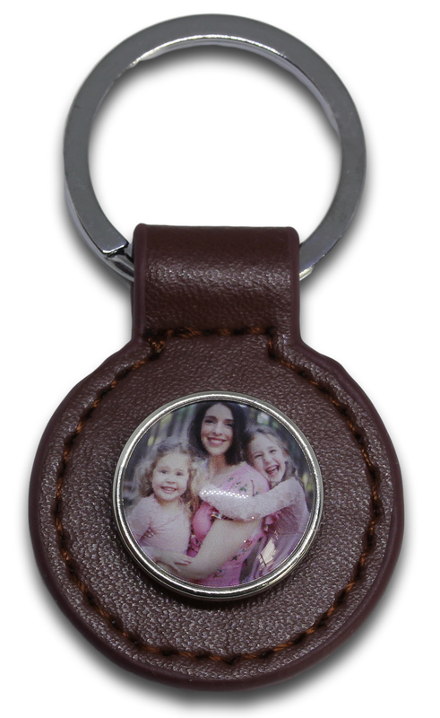 Brown Snap Keyring+Photo Charm *Click to personalize*-Charmed Jewellery