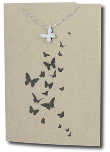 Butterfly Pendant & Chain - Card 257-Charmed Jewellery