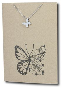 Butterfly Pendant & Chain - Card 258