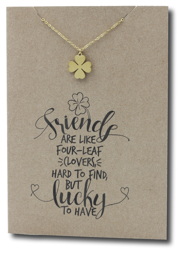 Clover Pendant & Chain - Card 475