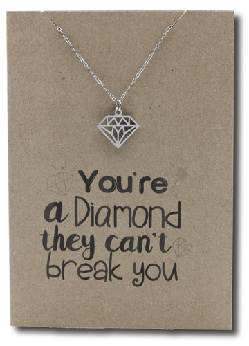 Diamond Pendant & Chain - Card 488