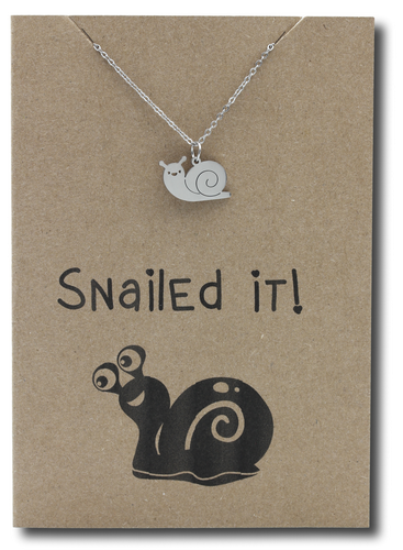 Snail Pendant & Chain - Card 491