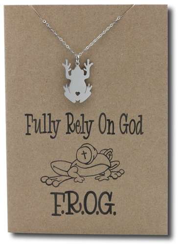 Frog Pendant & Chain - Card 498