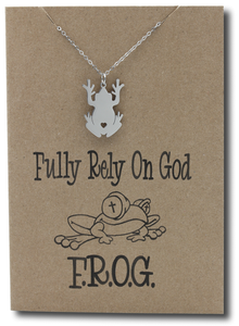 Frog Pendant & Chain - Card 498