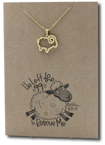 Sheep Pendant & Chain - Card 501