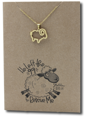 Sheep Pendant & Chain - Card 501