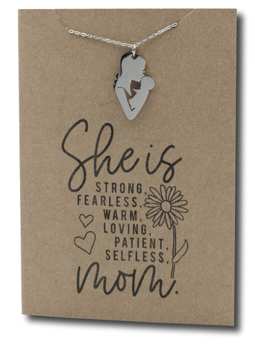 Mother Child Pendant & Chain - Card 504
