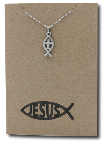 Christian Fish Pendant & Chain - Card 507