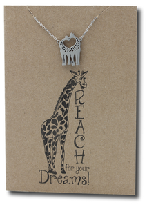 Giraffes Pendant & Chain - Card 511