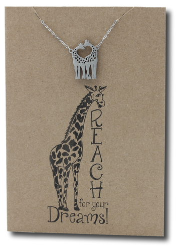 Giraffes Pendant & Chain - Card 511