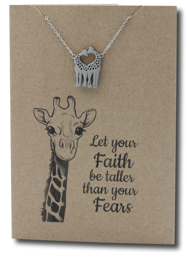 Giraffes Pendant & Chain - Card 512