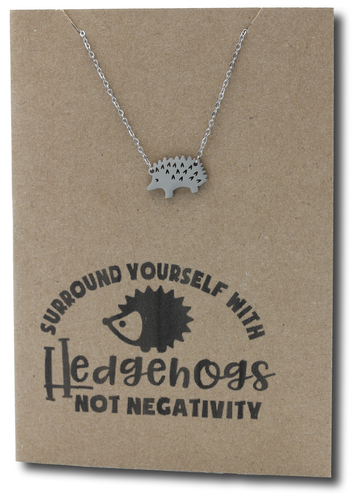 Hedgehog Pendant & Chain - Card 529