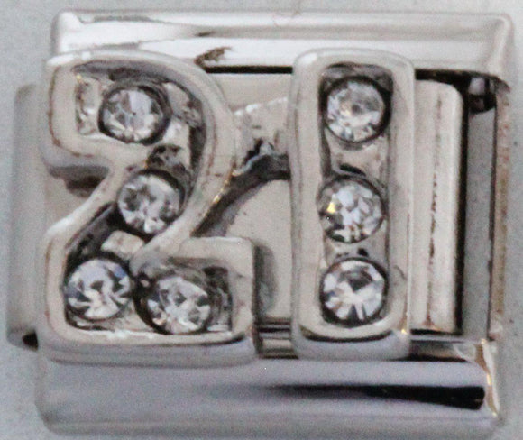 CZ 21 9mm Charm-Charmed Jewellery