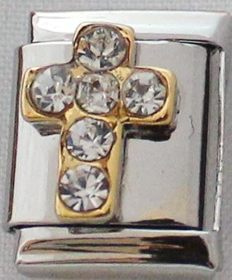 CZ Cross 13mm Charm-Charmed Jewellery