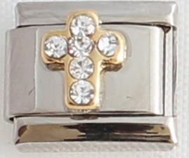 CZ Cross 9mm Charm-Charmed Jewellery