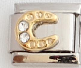 CZ Horseshoe 9mm Charm-Charmed Jewellery