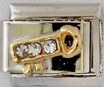 CZ Key 9mm Charm-Charmed Jewellery