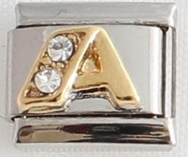 CZ Letter A 9mm Charm-Charmed Jewellery