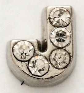 CZ Letter J Locket Charm – Charmed Jewellery