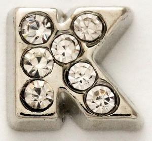 CZ Letter K Locket Charm-Charmed Jewellery