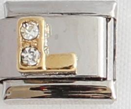 CZ Letter L 9mm Charm-Charmed Jewellery