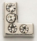 CZ Letter L Locket Charm-Charmed Jewellery