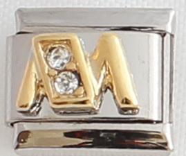 CZ Letter M 9mm Charm-Charmed Jewellery