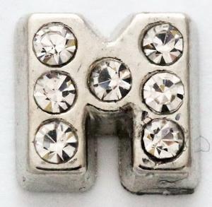 CZ Letter M Locket Charm-Charmed Jewellery