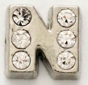 CZ Letter N Locket Charm-Charmed Jewellery